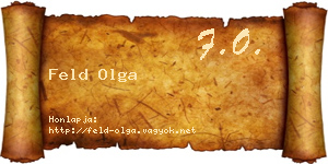 Feld Olga névjegykártya
